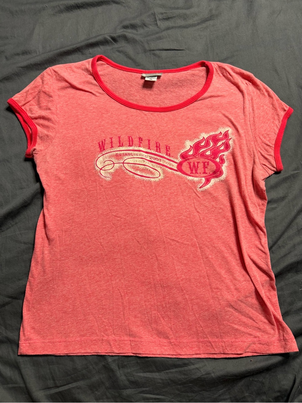 Wildfire Crewneck Short Sleeve Tee in Red